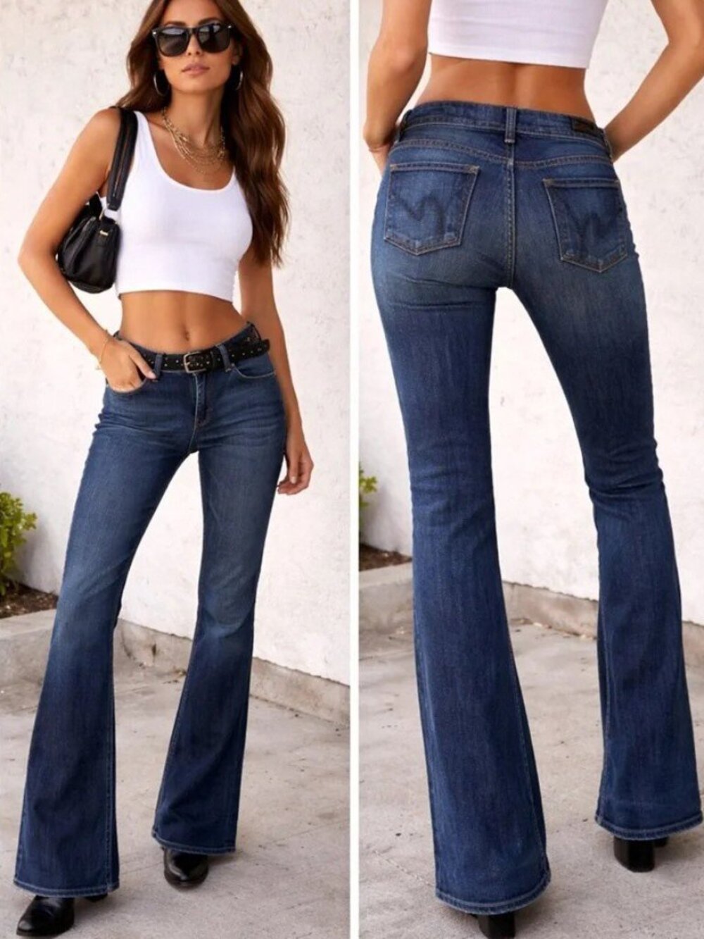 Citizens of Humanity Ingrid 002 Low Rise Flare Jeans Size 31 Dark Wash